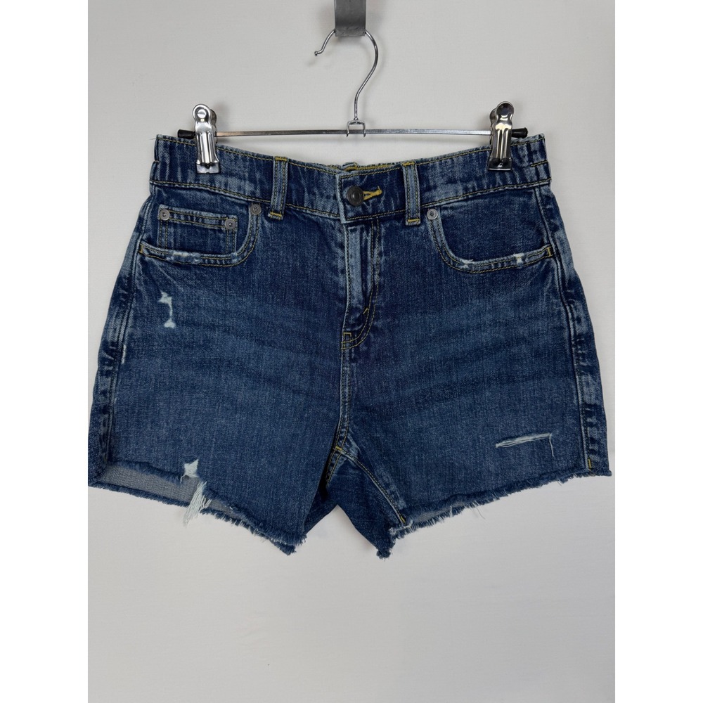 Aerie Shorts Women's NWT Frayed Hem Blue Demin Beach‎ Distressed Elastic Back XS